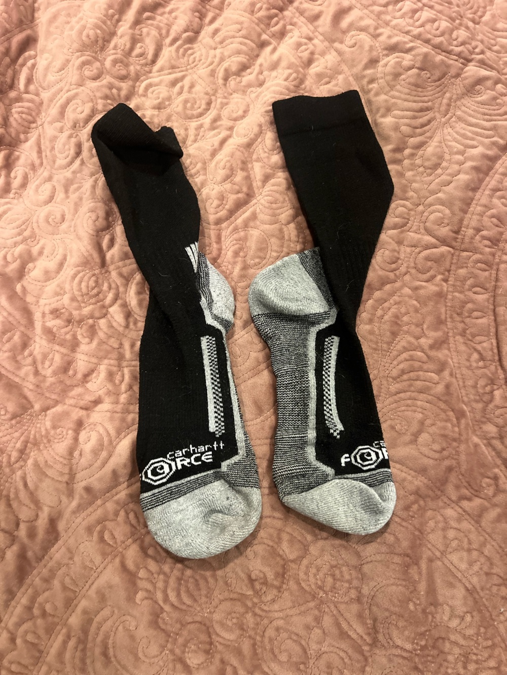 Carhartt Black and Gray Athletic Crew Socks
